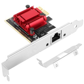 Euqvos Tarjeta de red PCIe Realtek RTL8125B Chip 2500/1000/100Mbps 2.5GBase-T Adaptador de red RJ45 LAN compatible con PXE para Windows/Linux/MAC