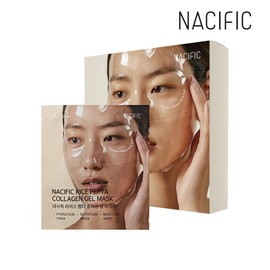 네시픽 라이스 펩타 콜라겐 겔 마스크 (4매) x1개 Nacific Rice Peptide Collagen Gel Mask (4 sheets) x1 pack
