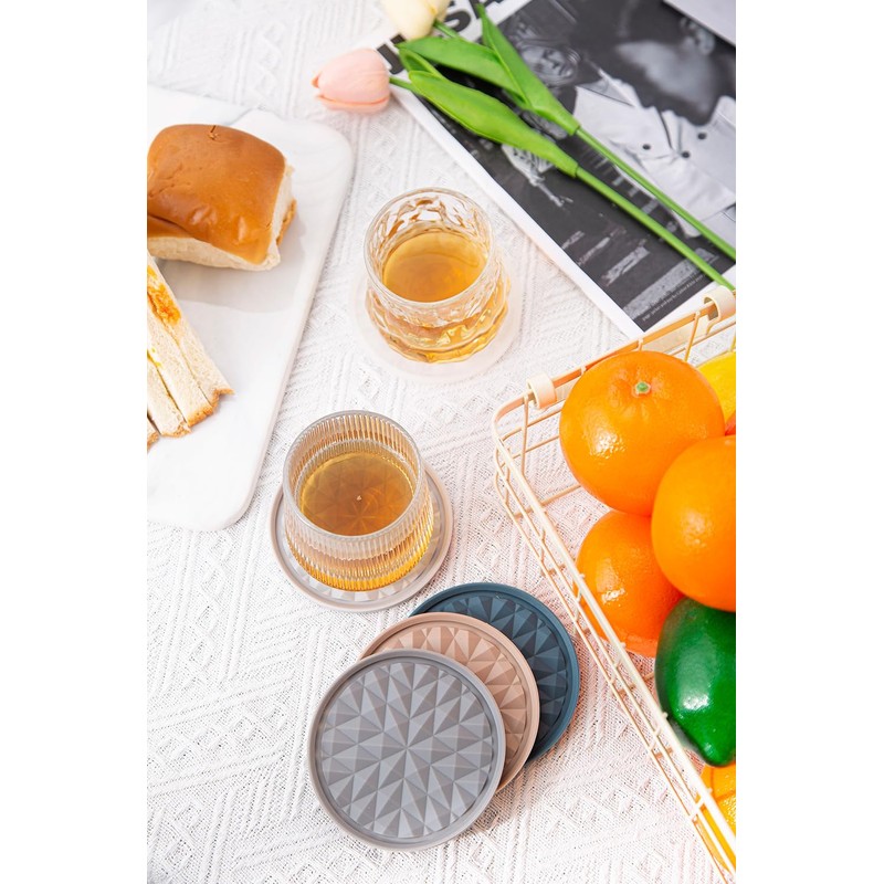 Wingcases Silicone Coasters for Drinks[4 Pack]- Cup Mat for Tabletop
