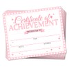 Doodlream 30 Pink Certificate of Achievement Completion Award Recognition Paper,
