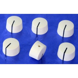 Angela Instruments Six Cream Barrel Set Screw Knobs '60s Fender Style For Guitar Amp Projects #CBK1