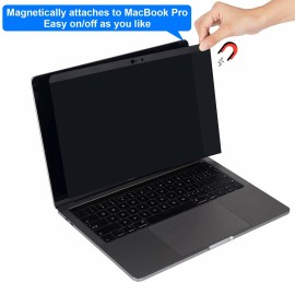 Bylure MacBook Pro Privacy Screen Protector, Magnetic Laptop Screen Filters with Webcam