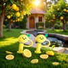 2Pcs Yellow Lemon Silicone Straw Covers and Caps Compatible with