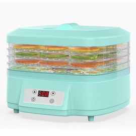 Prenafla Food Dehydrator Machine - 5 Trays Dehydrator with Digital Adjustable Timer & Temperature Control, 200W Electric Dryer for Food and Jerky, Fruit, Dog Treats, Herbs, Snacks