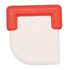 Handy Housewares Durable 3" Nylon Plastic Pan Scraper Tool with Serrated Blade & Anti-Slip Handle - Random Color (1 Pack)
