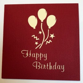 Happy birthday 3D pop-up greating card with envelope