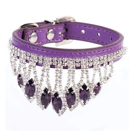 RayMinsino Pet Fashion Collar Adjustable Jewelry Puppy Cat Rhinestone Diamond Jewelry Necklace