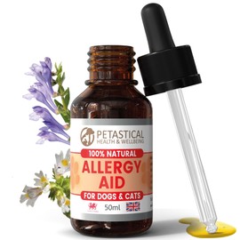 Petastical Allergy Aid for Dogs, Antihistamine for Cats, Allergy Relief, Anti Itch, Itchy Skin Irritation, Allergies Supplement (50ml)