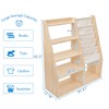 MORIMOE Kids’ Bookcase & Toy Storage Organizer, Solid Wood, 100%