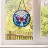 H&D HYALINE & DORA 6.3 '' Butterfly Stained Glass Window