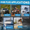 WJAUTO Iridium Spark Plugs 4 Pack, Pre-Gapped Sparkplugs OEM Replacement