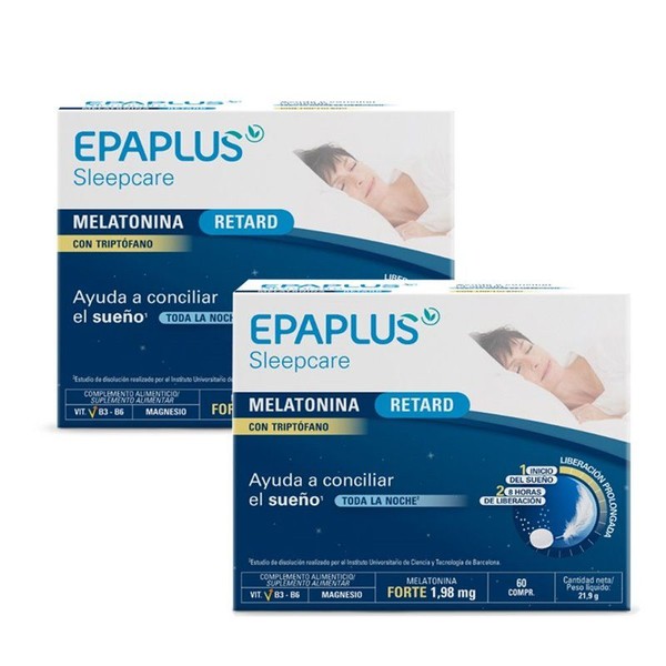 Epaplus Sleepcare Retard Melatonin With Tryptophan 2x60 Tablets
