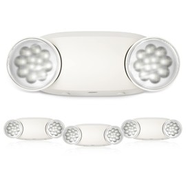 FREELICHT 4 Pack Emergency Lights for Business, with Battery Backup, Two Head Adjustable LED Emergency Lighting, UL 924 Certified