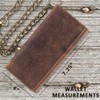 F&L CLASSIC RFID Blocking Mens Tri-fold Long Style Cowhide Leather