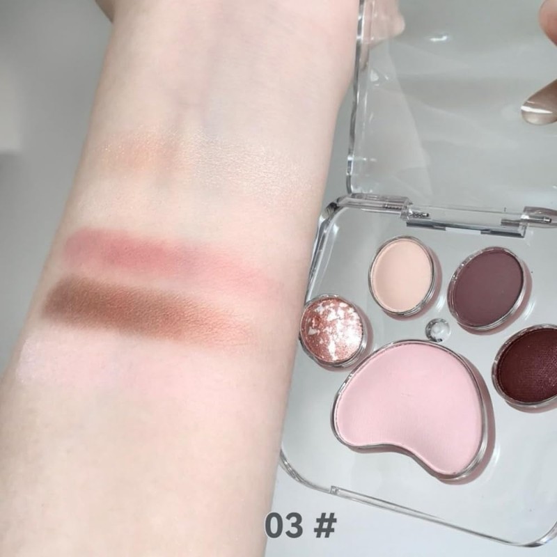 Cat Claw Eyeshadow Palette, Pearl Mat, Fine Powder, Korean Style,