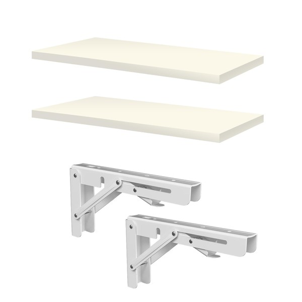 highdecora Floating Shelves Wall Mounted Depth 270mm Set of 2