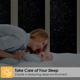 LUTE Blackout Window Film, Sun Light Blocking Window Film for Room Darkening Day Sleep, 100% UV Blocker Stained Glass Window Covering, Rainbow Black Out Shades Tint for Home, Black, 17.5" x 78.7"