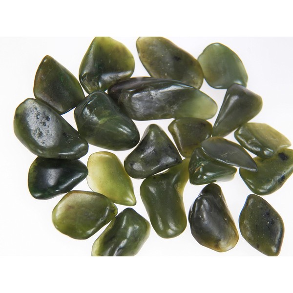 Fundamental Rockhound Products: Green Nephrite Jade Tumbled Stone Crystal (1 Large)