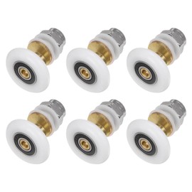 uxcell Shower Door Roller Runner Wheel 27mm Diameter Replacement Part Bathroom Glass Shower Sliding Door Runner Roller, (1 Set 6pcs)