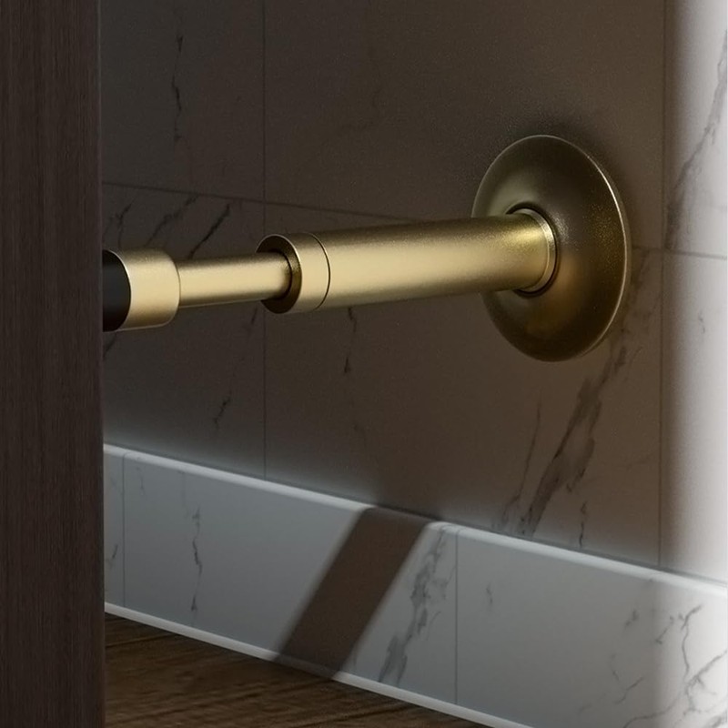Door Stopper, Brass Sound Dampening Door Bumpers Retractable Hydraulic Shock