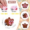 ONEST 40 Pieces Animals Pull Back Cars Mini Vehicles Toy