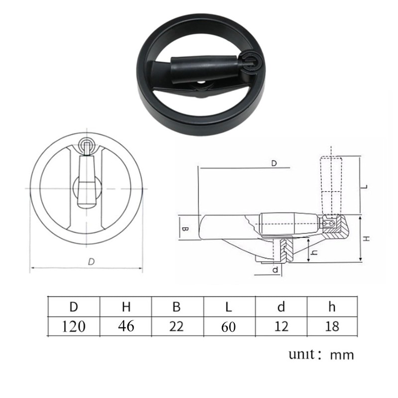 Meuey Lyot Crank Handle Hand Wheel Lathe Hand Wheel Handle