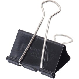 MAUL original mauly Klemmer (12 Stück) 32 mm | Befestigung mit 13 mm zum Klemmen von bis zu 130 Blatt Papier | vielseitig einsetzbar im Büro, als Küchen Gadgets und im Haushalt | Schwarz