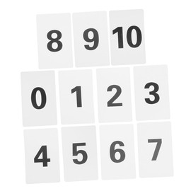 Mobestech 11pcs Set White 1-10 Number Signs Wedding Reception Numbers Place Cards Plastic