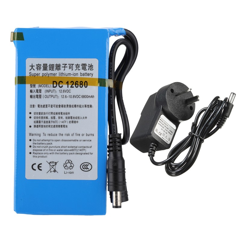 DC 12680 6800mAH Large Capacity Built in Switch Polymer Lithium