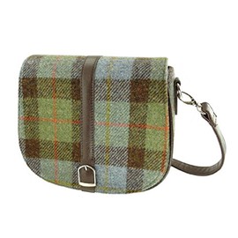 Glen Appin 'Beauly' Harris Tweed Shoulder Bag Adjustable & Removable Strap LB1000 Beauly (Colour 15 Blue Green Check)