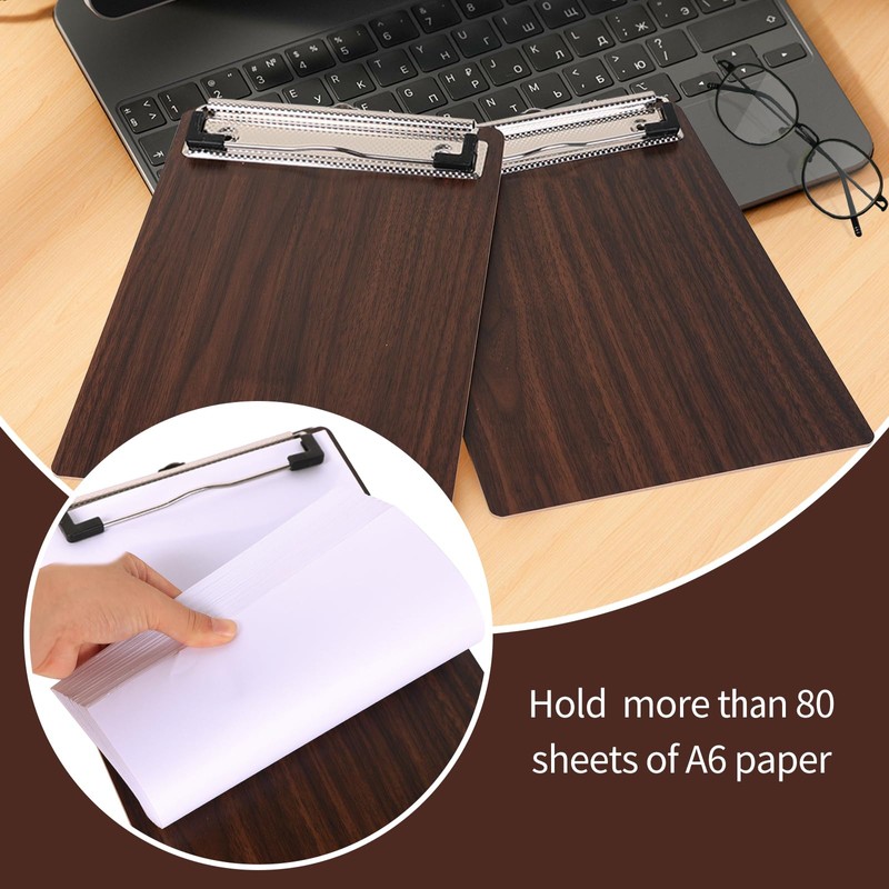 DONGLI 10 Pack Mini Clipboard A6,Clip Board with Low Profile