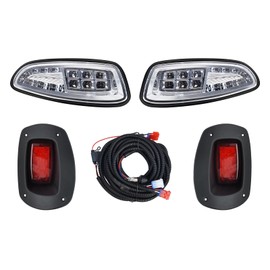 Shu-Ran Golf Cart LED Head Tail Light Kits for EZGO RXV 2008 up Gas & Electric Models 12 Volts Street Legal Front Rear Golf cart Assembly Kits