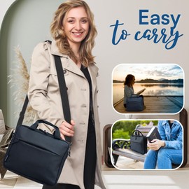 Go.Ve.U Large Bible Cover Shoulder Strap Bible Carrying Case for Women and Men Zippered Pocket Water-Resistant Bible Bag