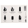 Isaac Trading 6 Piece Set Square Flammable Non-Flammable Plastic Bottle
