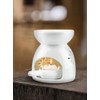 Ceramic Oil Burner with Flower Pattern Design, Essential Oil Diff