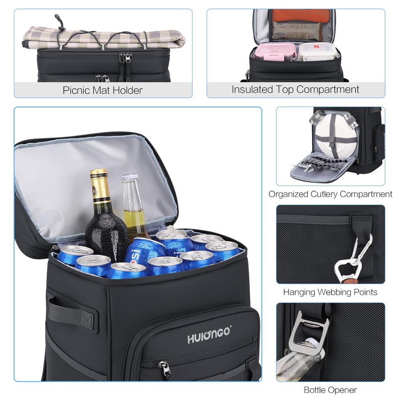 Hulongo Leakproof Insulated Cooler Backpack for Men & Women, Waterproof