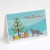 Caroline's Treasures CK4662GCA7P Nebelung #2 Cat Merry Christmas Greeting Cards
