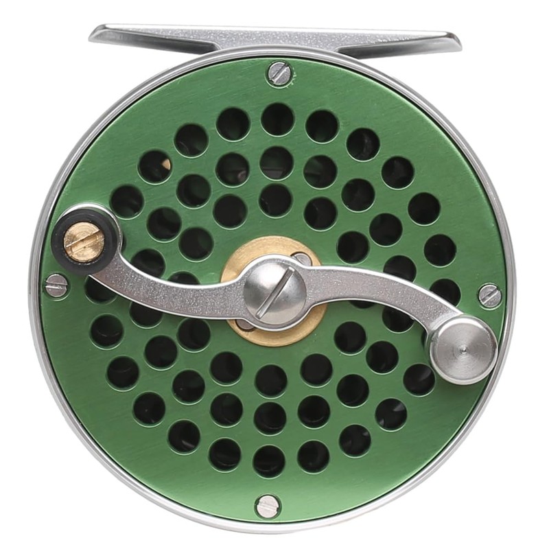 Vintage Classic Fly Fishing Reel,Right/Left Handle Position, Fly Reel (Green,