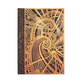 The Chanin Spiral (New York Deco) Midi Unlined Hardcover Journal: Hardcover, 120 gsm, Ribbon Marker, Memento Pouch, Elastic Closure