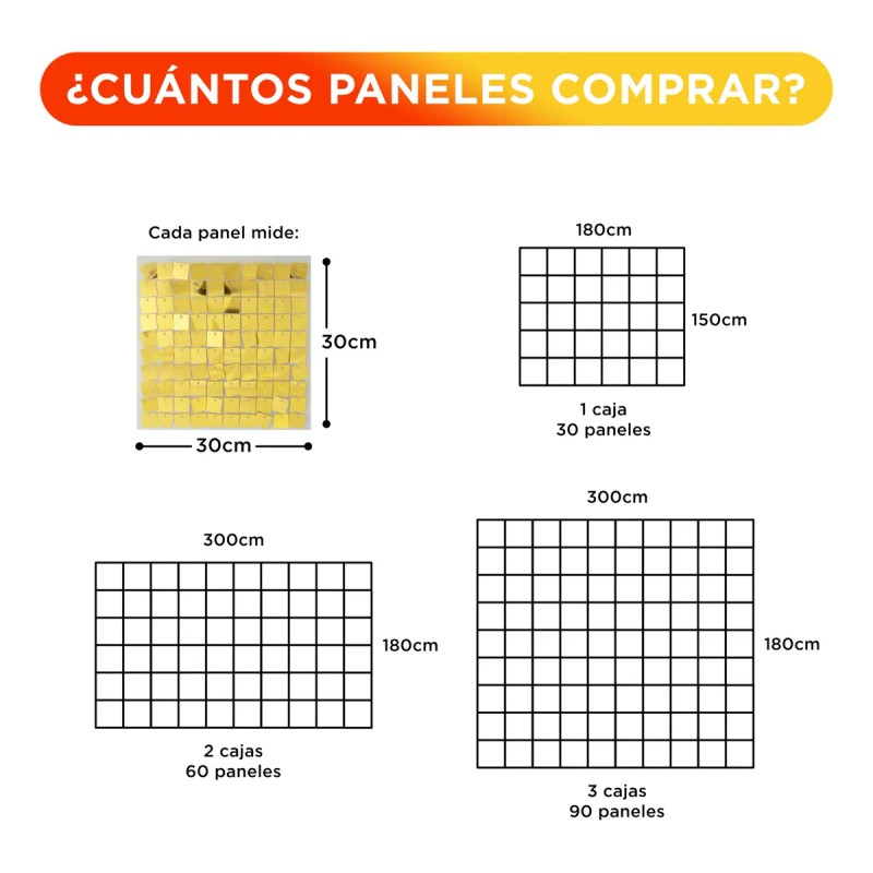 Shimmer Wall Panel Decorativo 4d Lentejuela Abanico 30 Pzs