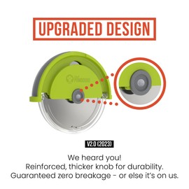 Chef Pomodoro Pizza Cutter Wheel with Protective Cover Blade Guard, Easy to Clean, 4-Inch / (10 cm) Super Sharp Slicer, Stainless Steel Kitchen Gadget, Pizza Making Accessories (Avocado Green)
