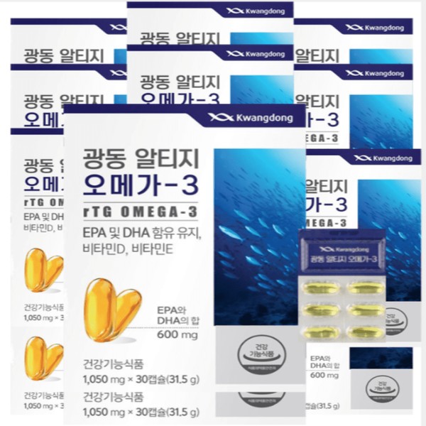 Guangdong Altige Omega 3 30 capsules x 12 boxes Vitamin D blood circulation and dry eye improvement / 광동 알티지 오메가3 30캡슐 x12박스 비타민D 혈행 눈건조개선