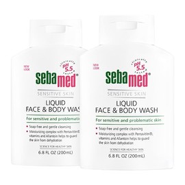 Sebamed Liquid Face and Body Wash pH 5.5 Mild Dermatologist Recommended Hydrating Cleanser for Sensitive Skin 6.8 Fluid Ounces (200 Milliliters) Pack 