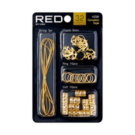 Red by Kiss Premium Luxury Braid Charms, Hair Decorative Accessories for Braids & Locs, Gold Silver Shiny, Lightweight & Durable (Luxury)