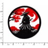 Patchwork Paradise Japanese Samurai Warrior Red Moon Embroidered Iron On