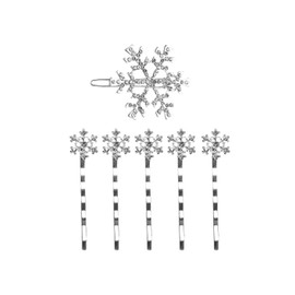 Snowflake Hair Clip Pins for Women Girls Snowflake HairPins Hair Accessories JA99 (-White-)