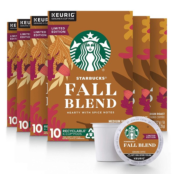 Starbucks Medium Roast K-Cup Coffee Pods — Fall Blend for