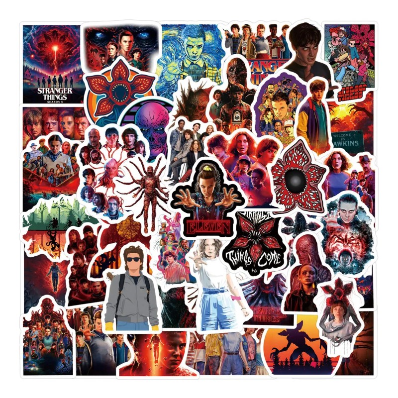 Stranger Things 120 Calcomanias Stickers De Pvc Vs Agua