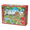 Cobble Hill 1000 Piece Puzzle - DoodleTown: Birdwatcher's Paradise -