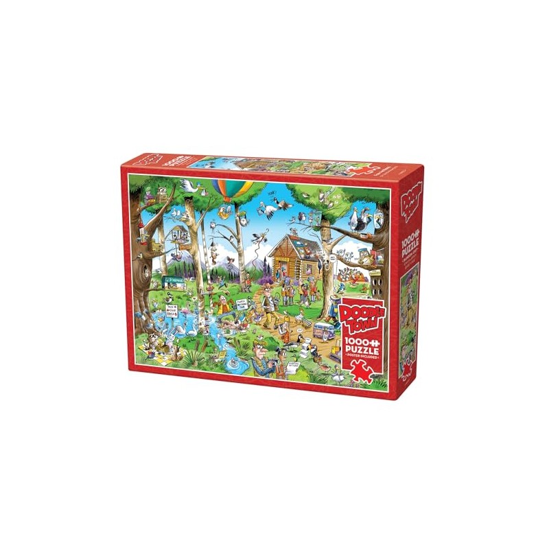 Cobble Hill 1000 Piece Puzzle - DoodleTown: Birdwatcher's Paradise -